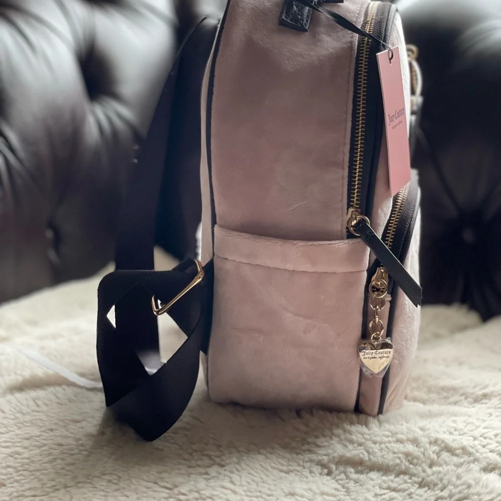 NWT Juicy Couture Mini Backpack New Blush and Chocolate Velvety - Picture 5 of 5